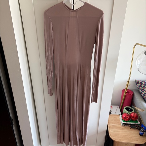 Tibi Dresses & Skirts - Tibi Deeba Cupro Long Sleeve Mauve Maxi Dress